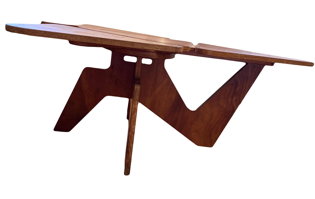 1950s José Zanine Caldas (Attributed) Biomorphic Constructionist Interlocking Plywood Coffee Table