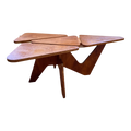 1950s José Zanine Caldas (Attributed) Biomorphic Constructionist Interlocking Plywood Coffee Table