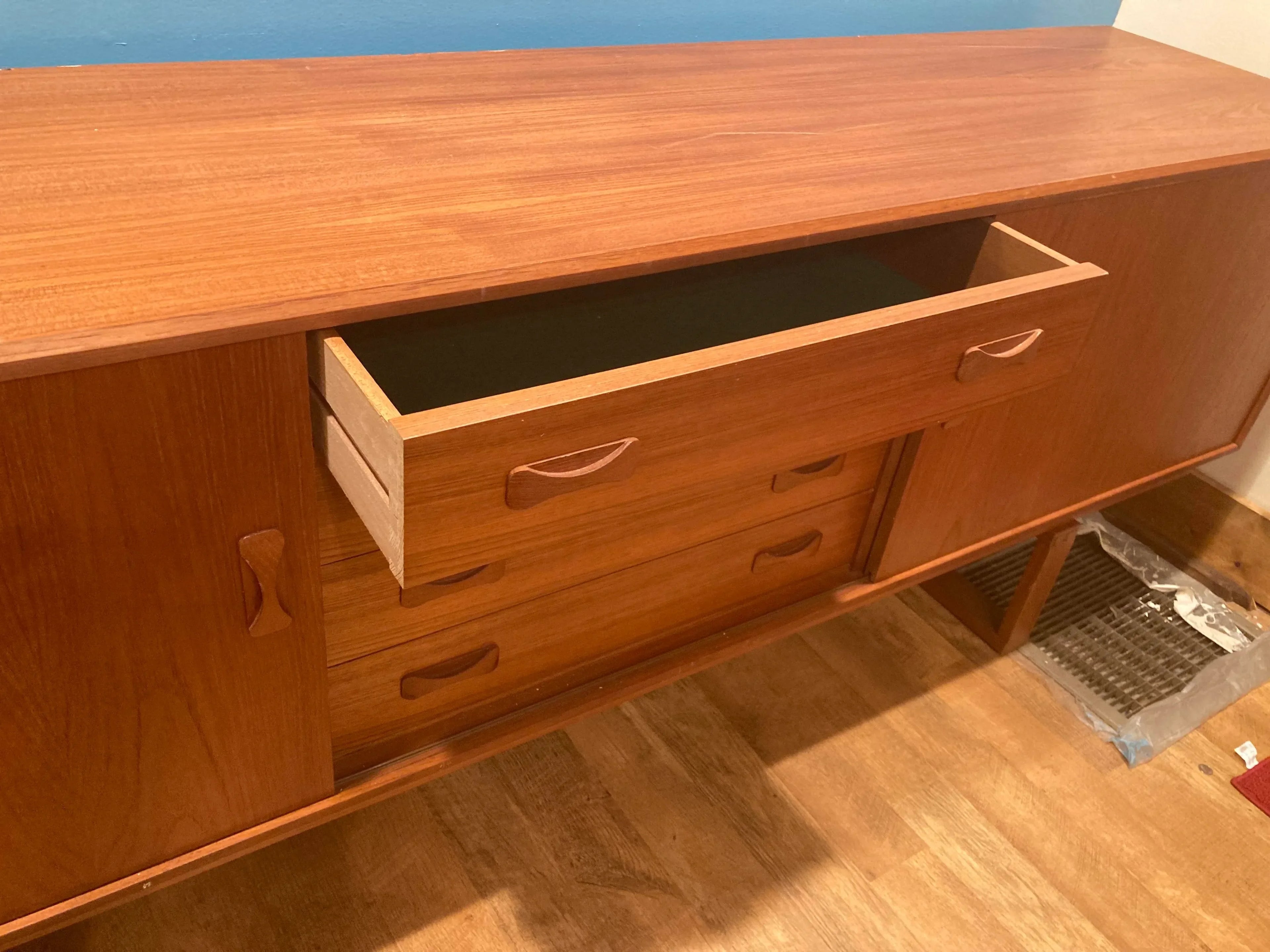 1960s Danish Modern Teak Credenza by Clausen and Son - Silkebørg