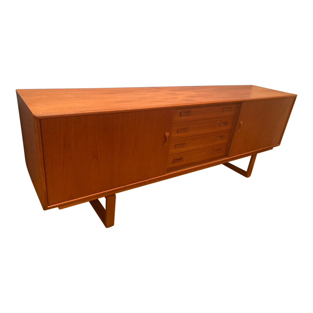 1960s Danish Modern Teak Credenza by Clausen and Son - Silkebørg