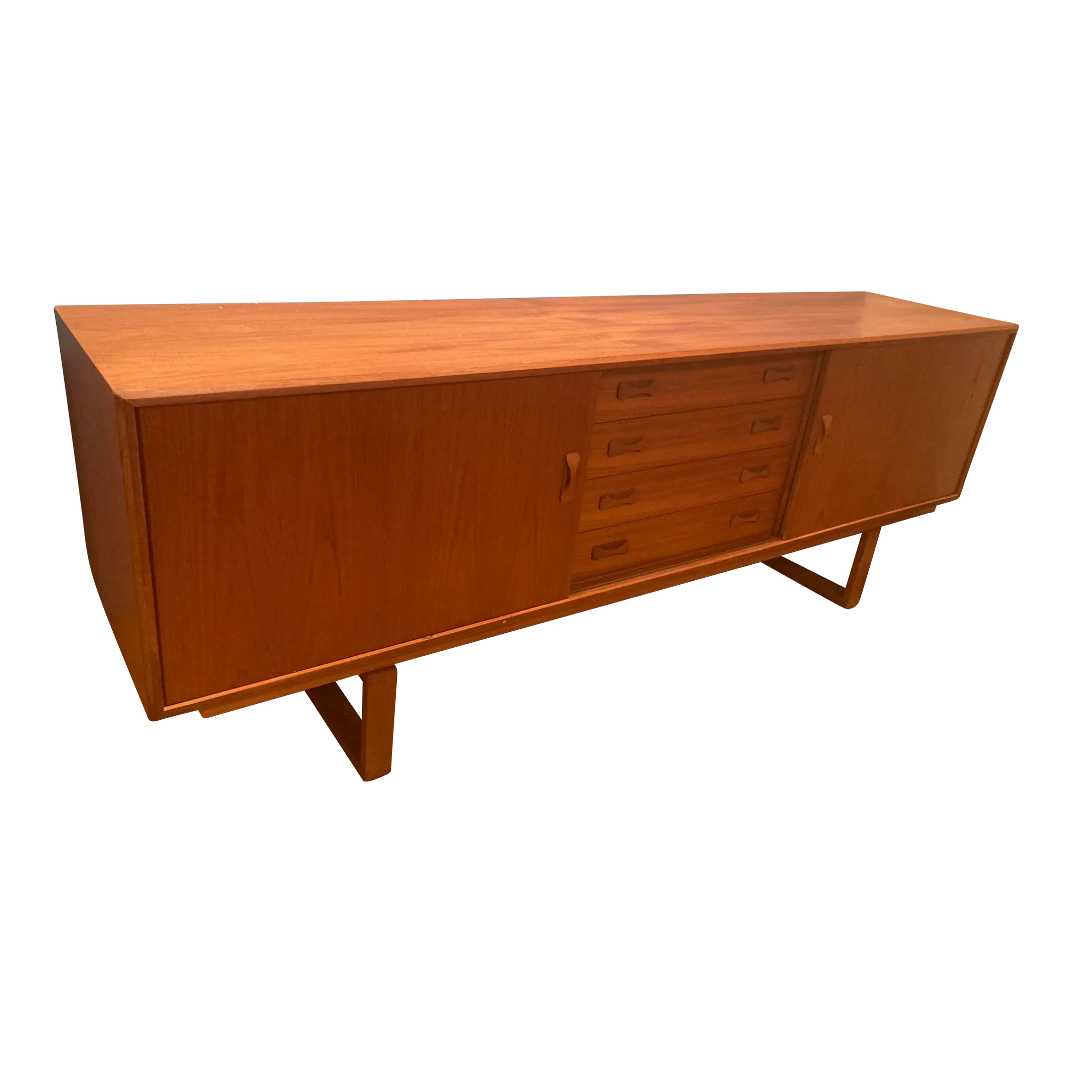 1960s Danish Modern Teak Credenza by Clausen and Son - Silkebørg