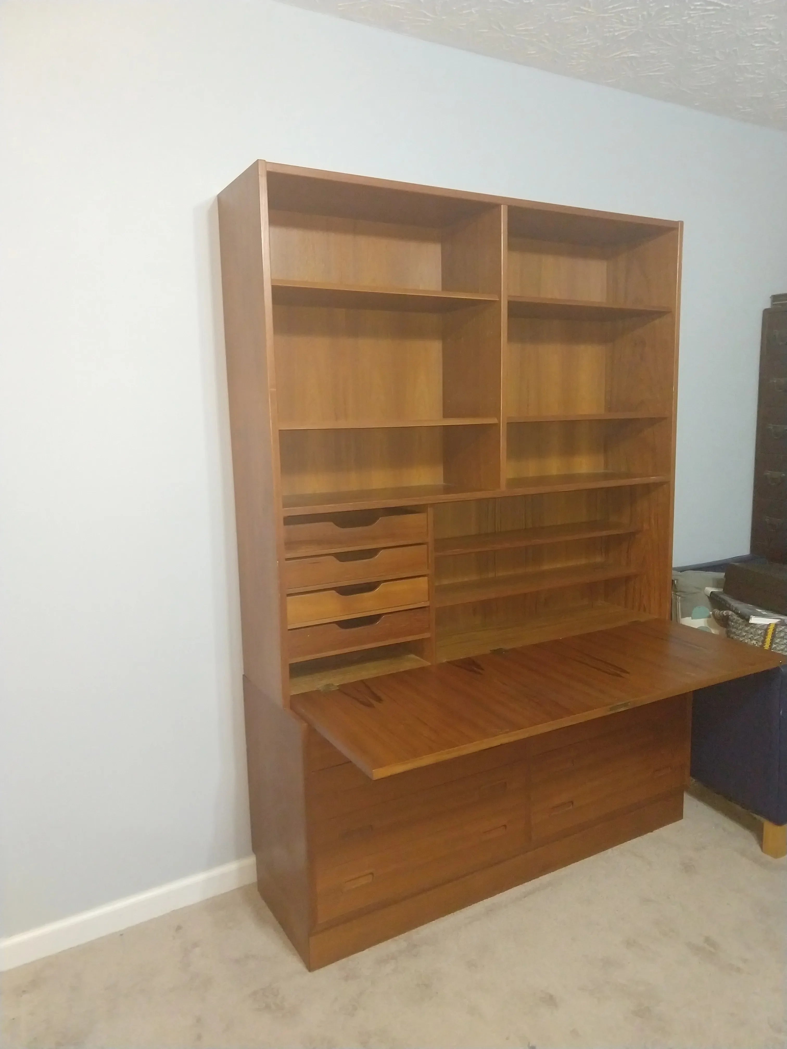 1960s Vintage Poul Hundevad Danish Modern Bookcase