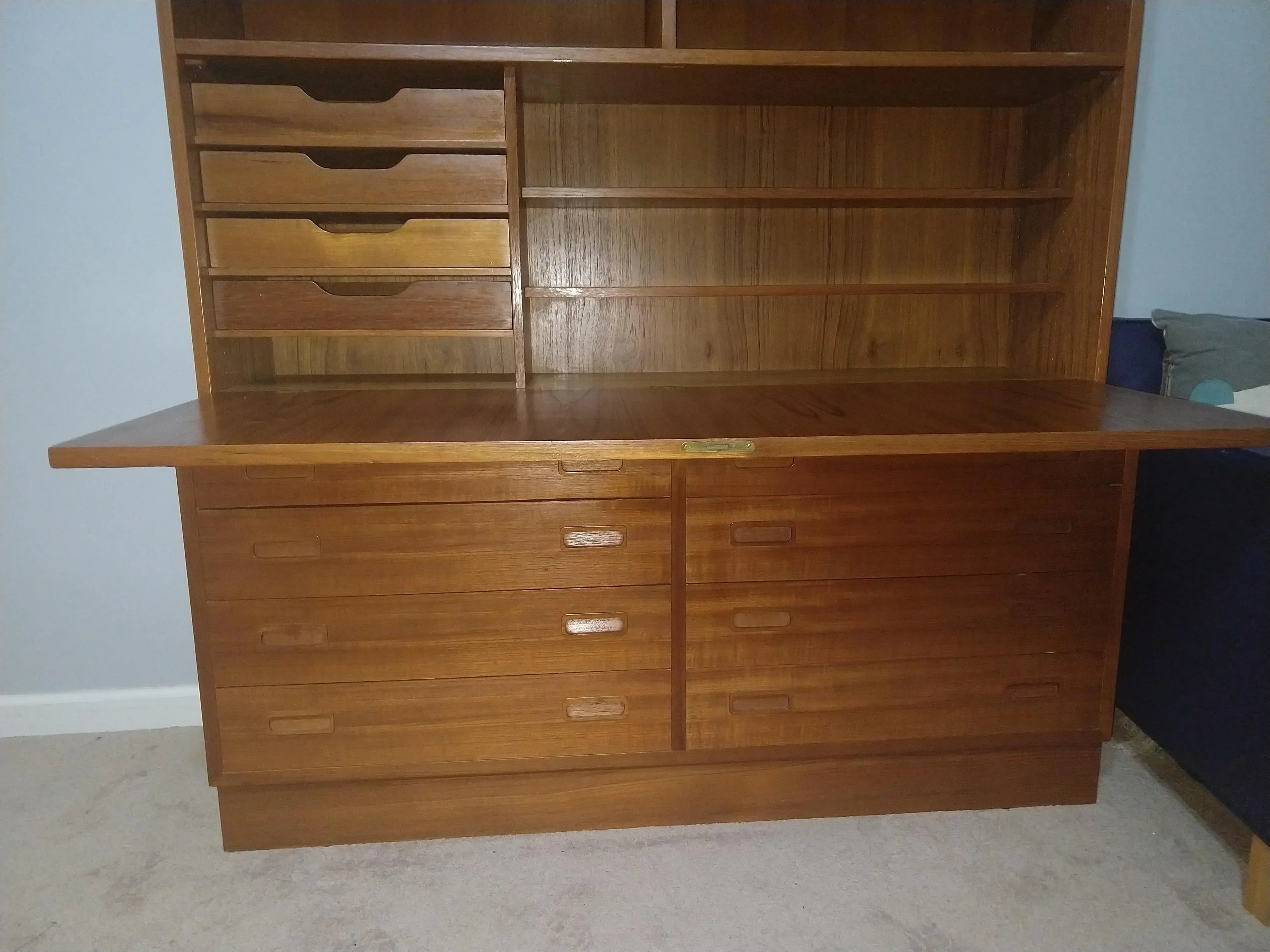 1960s Vintage Poul Hundevad Danish Modern Bookcase