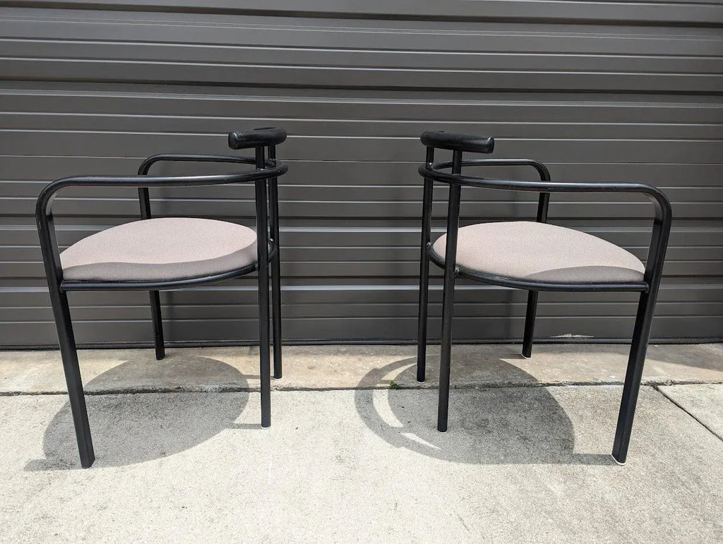 1980s Carlo Bimbi for Segis Martina Post Modern Dining Chairs - a Pair