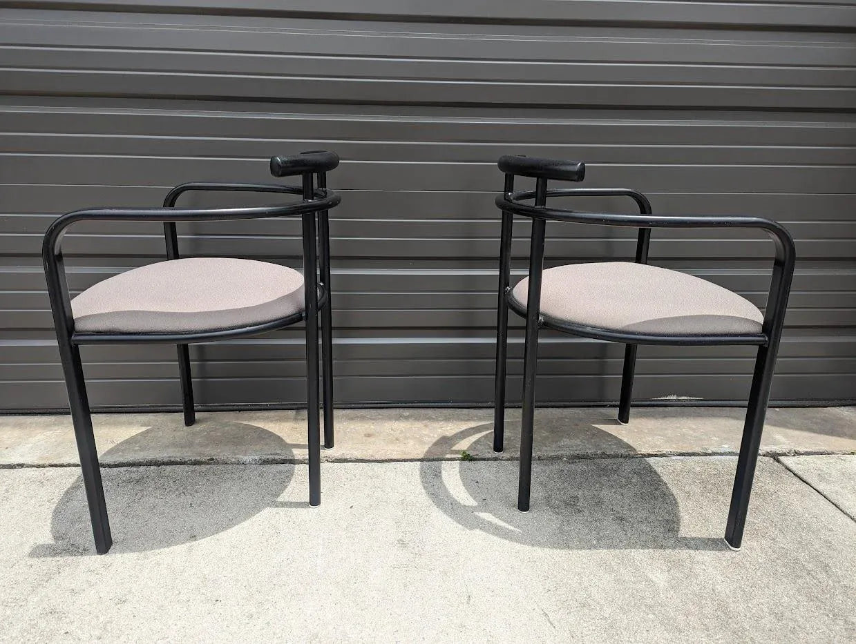 1980s Carlo Bimbi for Segis Martina Post Modern Dining Chairs - a Pair