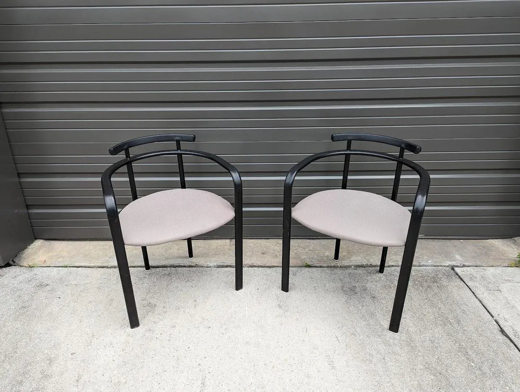 1980s Carlo Bimbi for Segis Martina Post Modern Dining Chairs - a Pair
