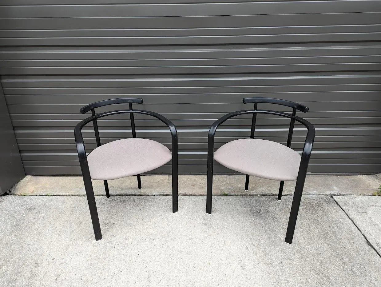1980s Carlo Bimbi for Segis Martina Post Modern Dining Chairs - a Pair