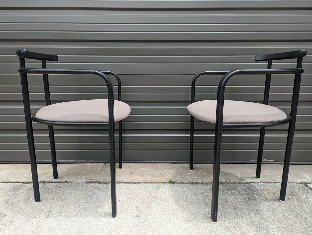 1980s Carlo Bimbi for Segis Martina Post Modern Dining Chairs - a Pair