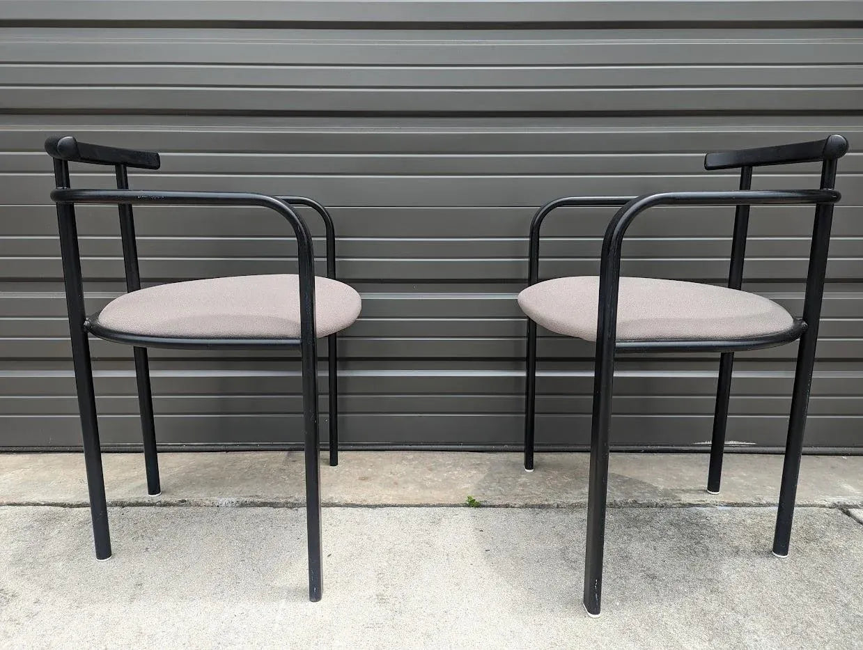 1980s Carlo Bimbi for Segis Martina Post Modern Dining Chairs - a Pair
