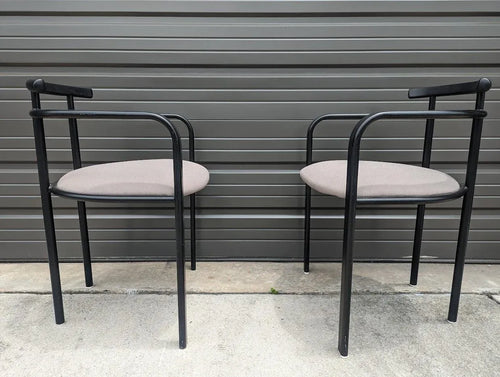 1980s Carlo Bimbi for Segis Martina Post Modern Dining Chairs - a Pair