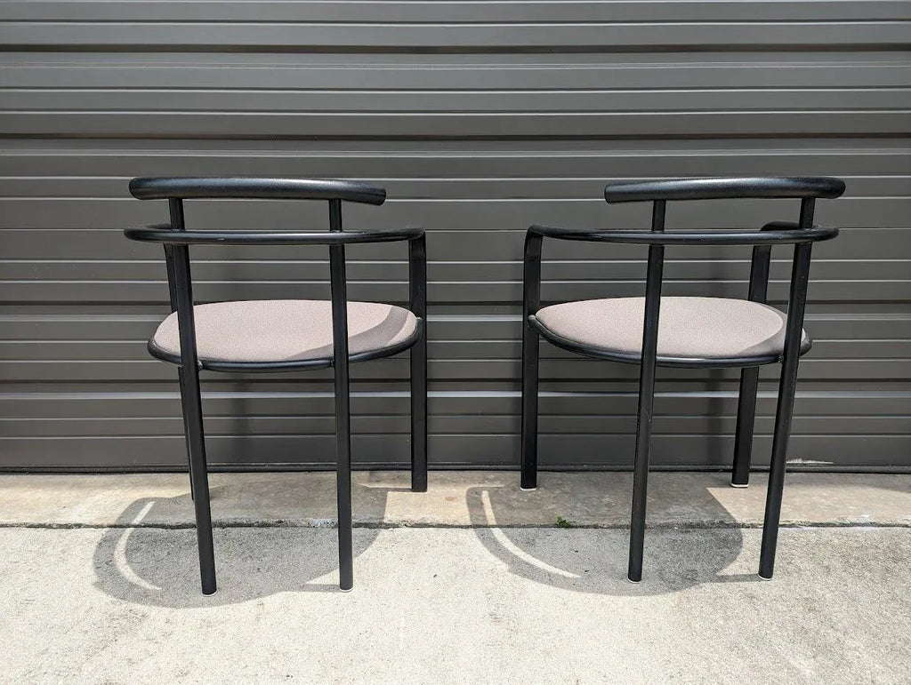 1980s Carlo Bimbi for Segis Martina Post Modern Dining Chairs - a Pair