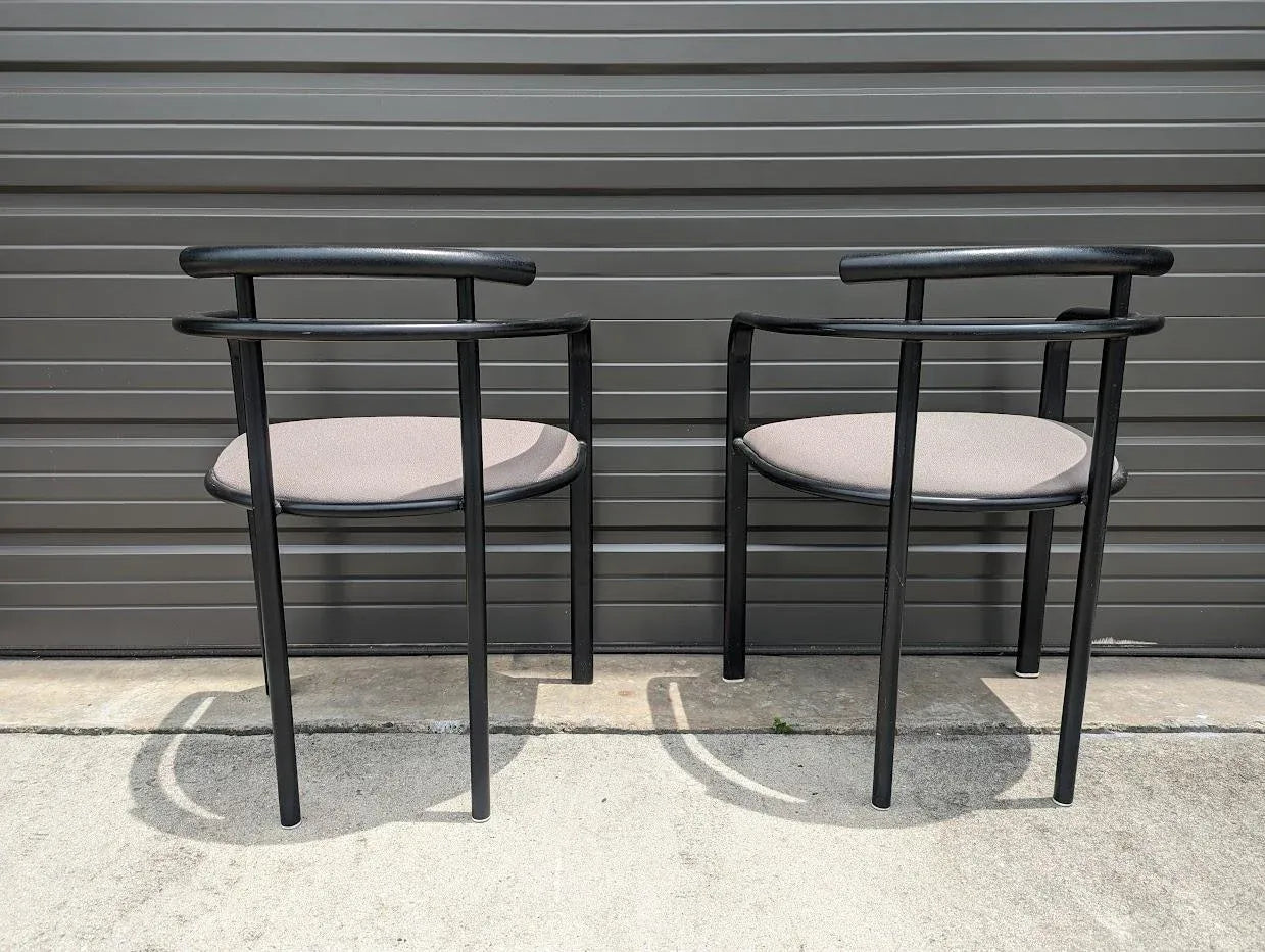 1980s Carlo Bimbi for Segis Martina Post Modern Dining Chairs - a Pair
