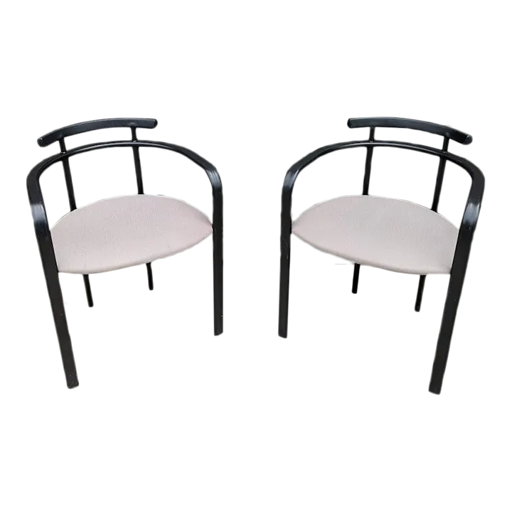 1980s Carlo Bimbi for Segis Martina Post Modern Dining Chairs - a Pair