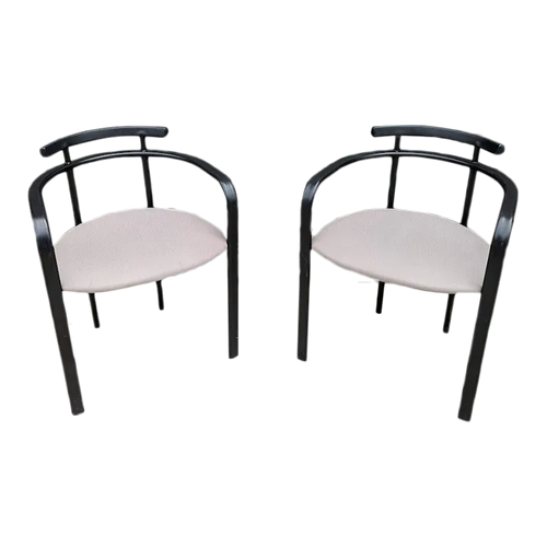 1980s Carlo Bimbi for Segis Martina Post Modern Dining Chairs - a Pair