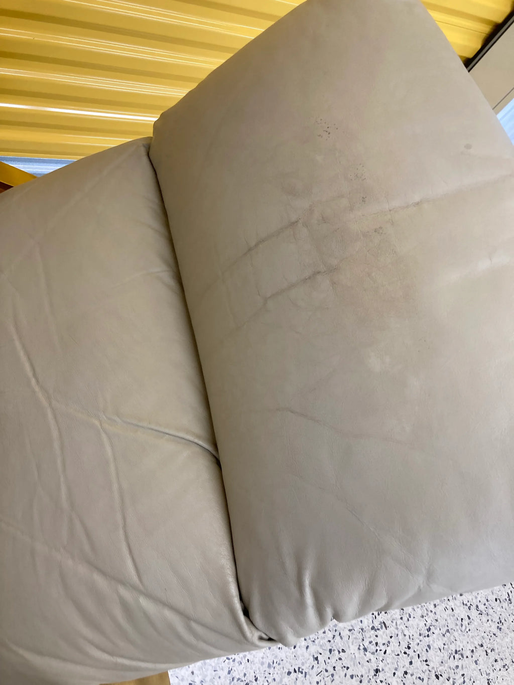 1980s Post-Modern Leather and Gold Chrome Recliner After Milo Baughman