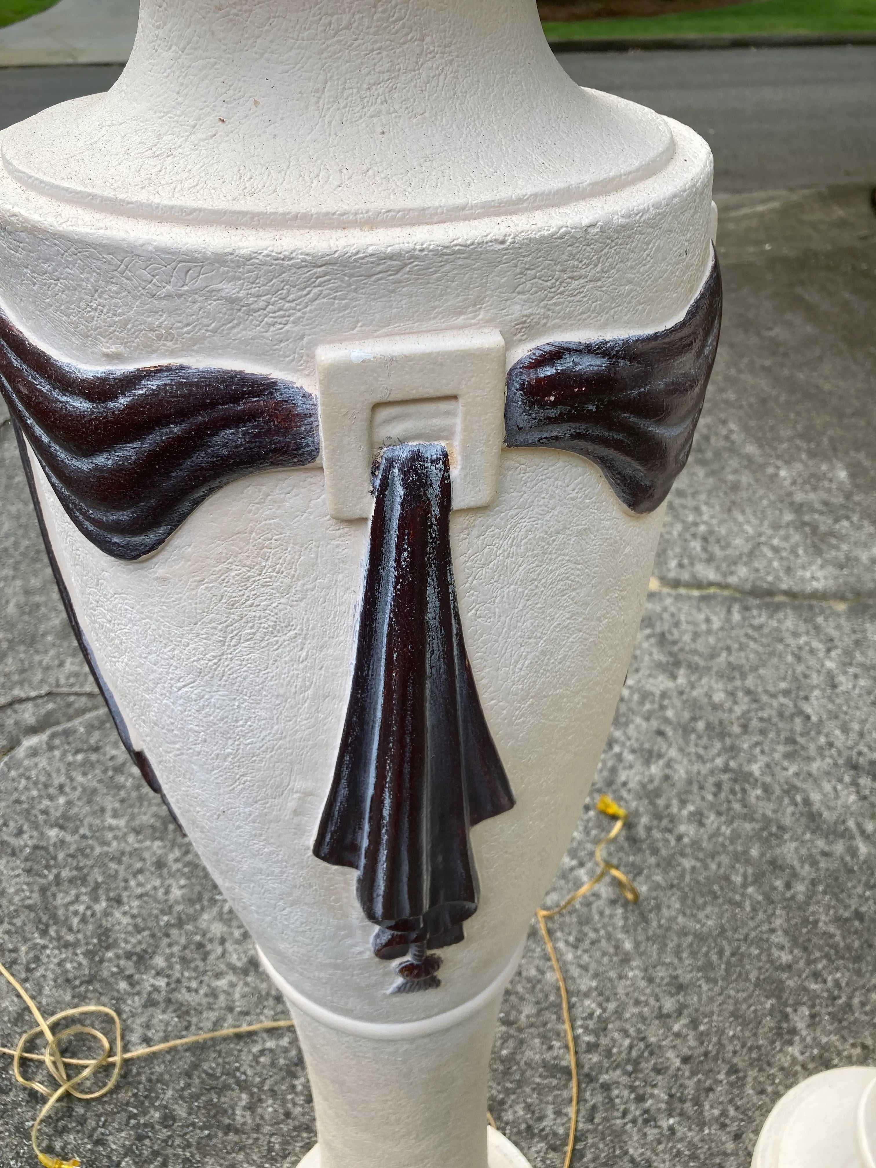 1980s Post-Modern Neoclassical Plaster Floor Lamps - a Pair