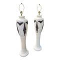 1980s Post-Modern Neoclassical Plaster Floor Lamps - a Pair