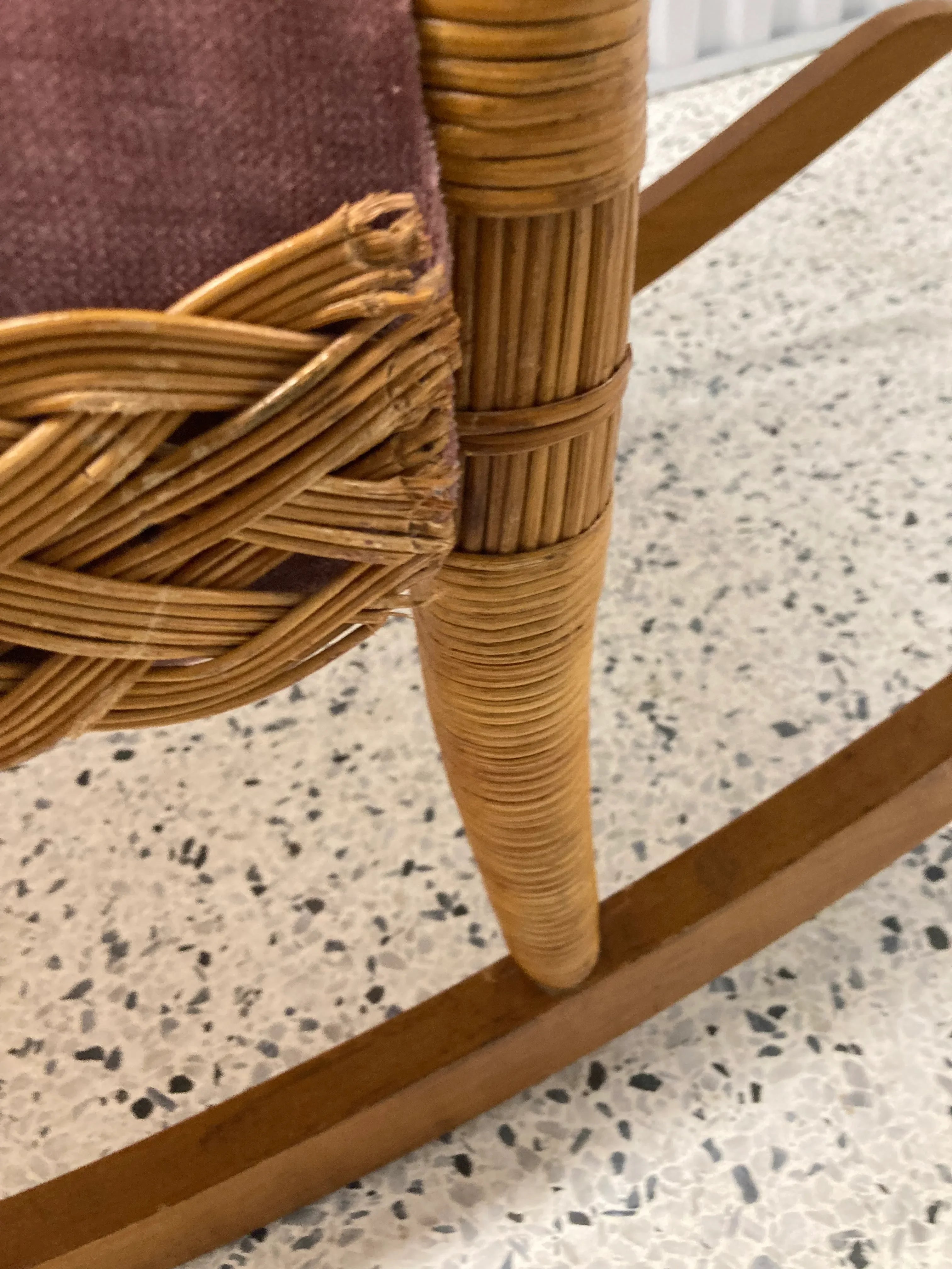 19th Century American Aesthetic Movement Victorian Wicker Rocking Chair Attributed to Heywood-Wakefield