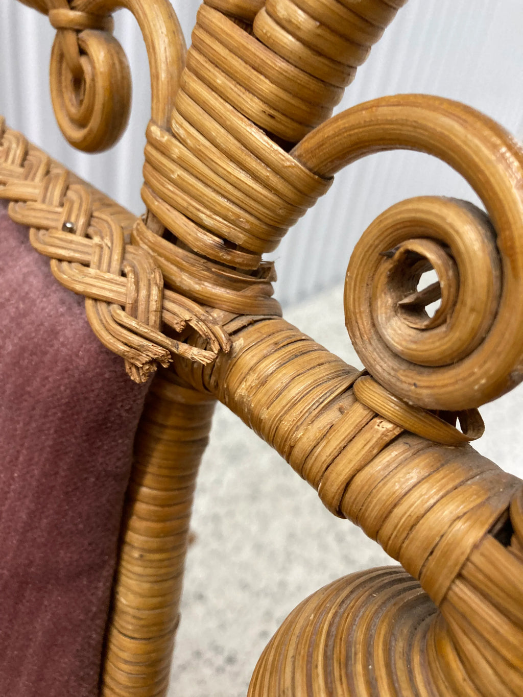 19th Century American Aesthetic Movement Victorian Wicker Rocking Chair Attributed to Heywood-Wakefield