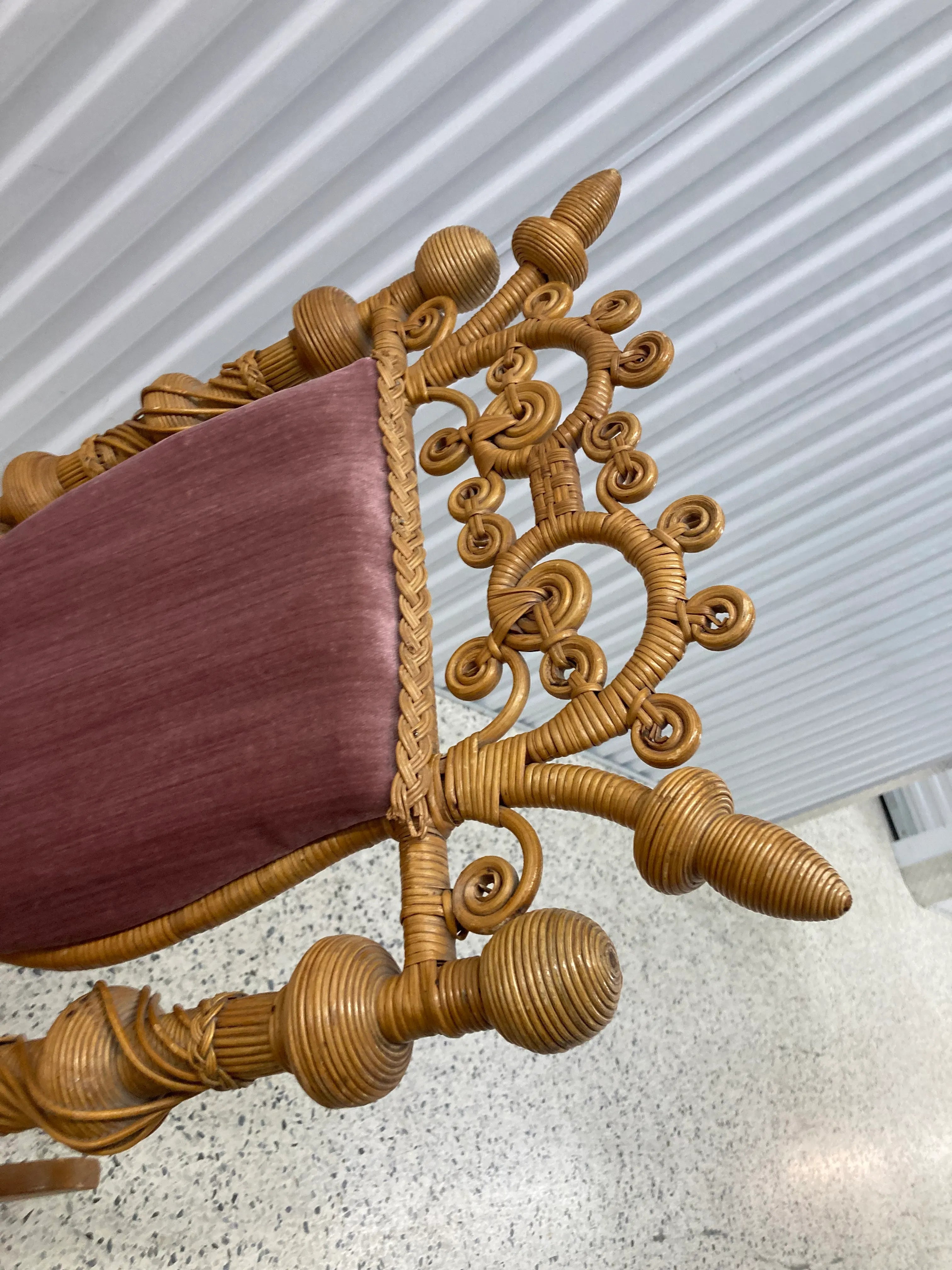 19th Century American Aesthetic Movement Victorian Wicker Rocking Chair Attributed to Heywood-Wakefield