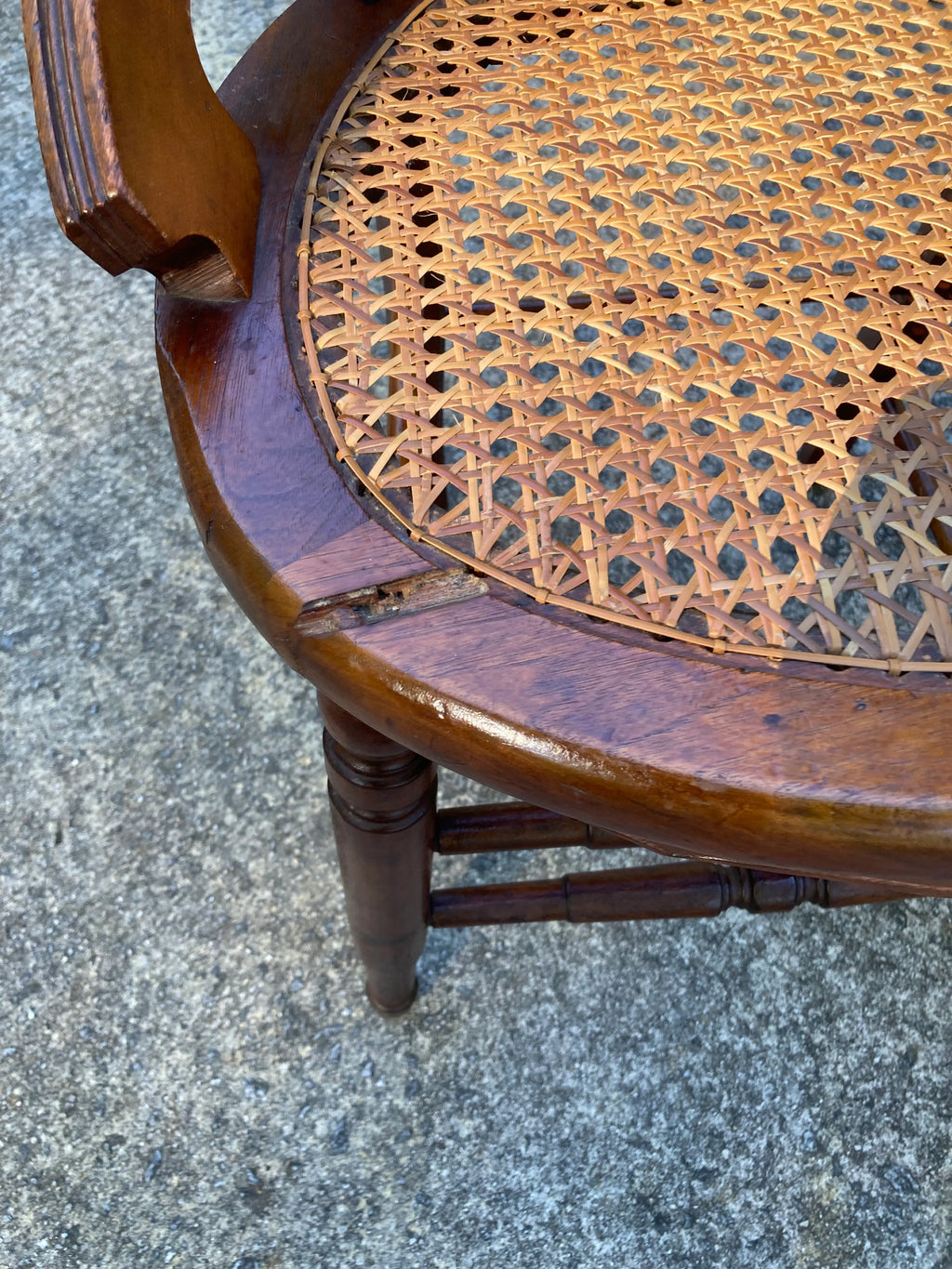 19th Century Burl Walnut Side Chairs With Caned Seats and Backs - Set of 3