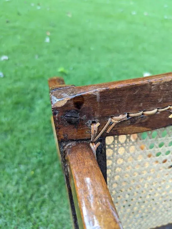 19th Century Caribbean St. Croix Regency Mahogany Rocking Chair With Caned Seat