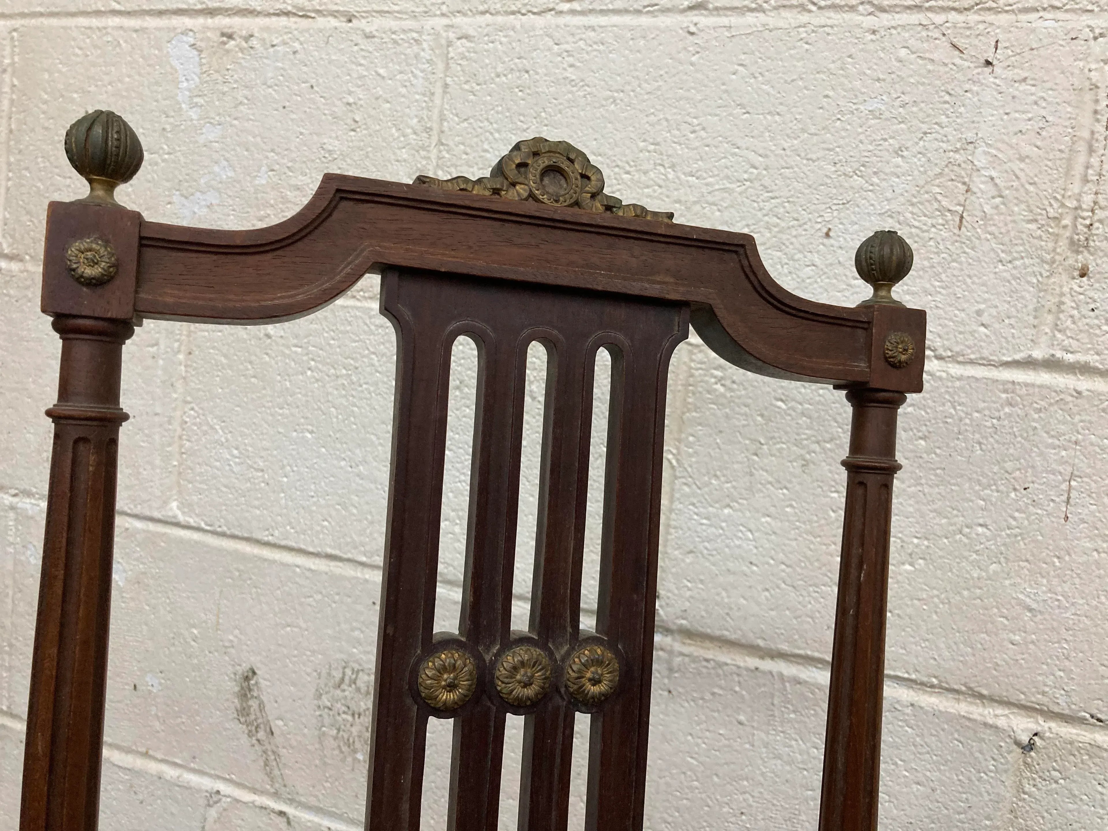 19th Century Lá Belle Epoque Louis XVI Style Mahogany Side Chairs With Caned Seats - a Pair