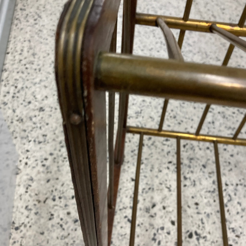 Antique Art Deco Ernst Rockhausen Attributed Two-Tiered Magazine Rack