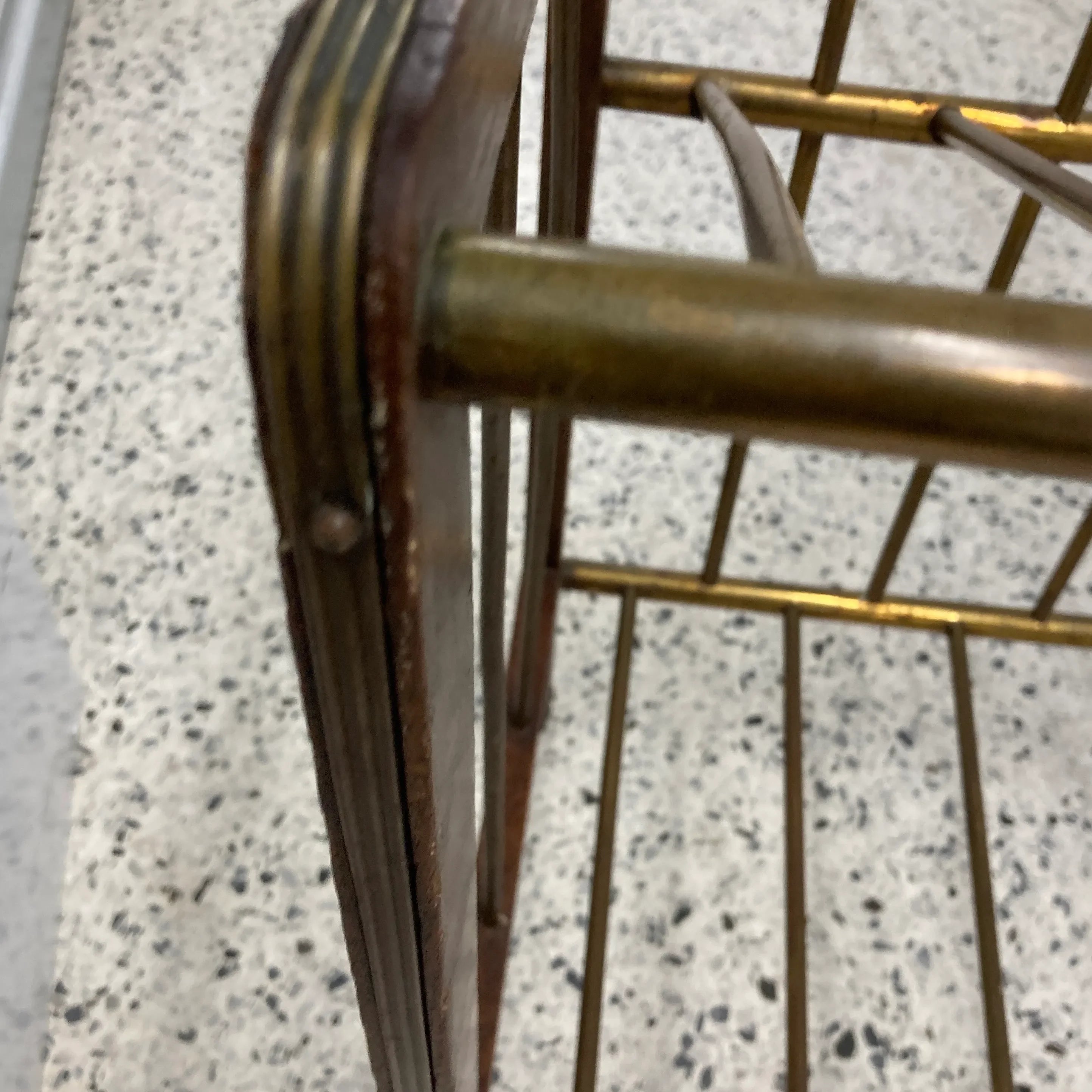 Antique Art Deco Ernst Rockhausen Attributed Two-Tiered Magazine Rack