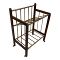 Antique Art Deco Ernst Rockhausen Attributed Two-Tiered Magazine Rack