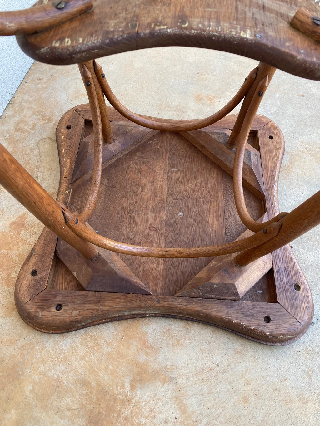 Antique Bentwood Clover Leaf Side Table