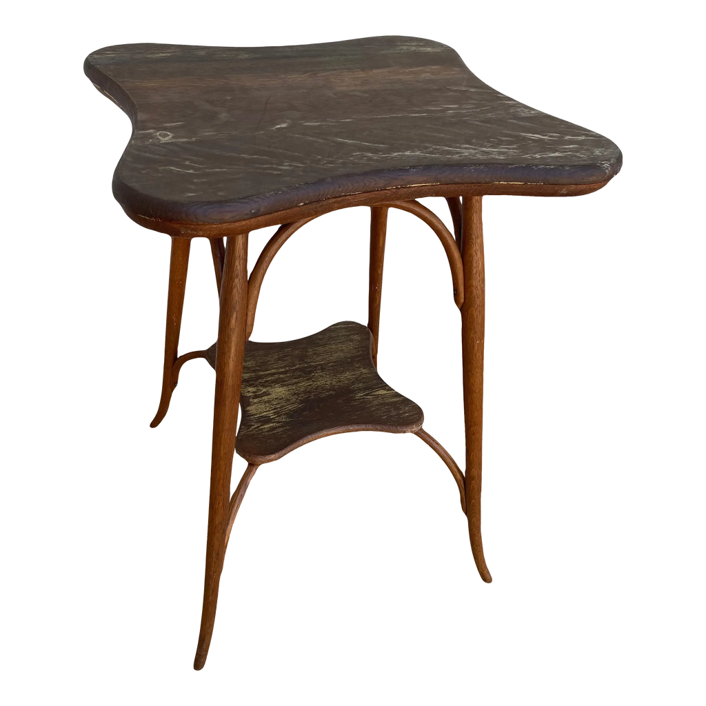 Antique Bentwood Clover Leaf Side Table