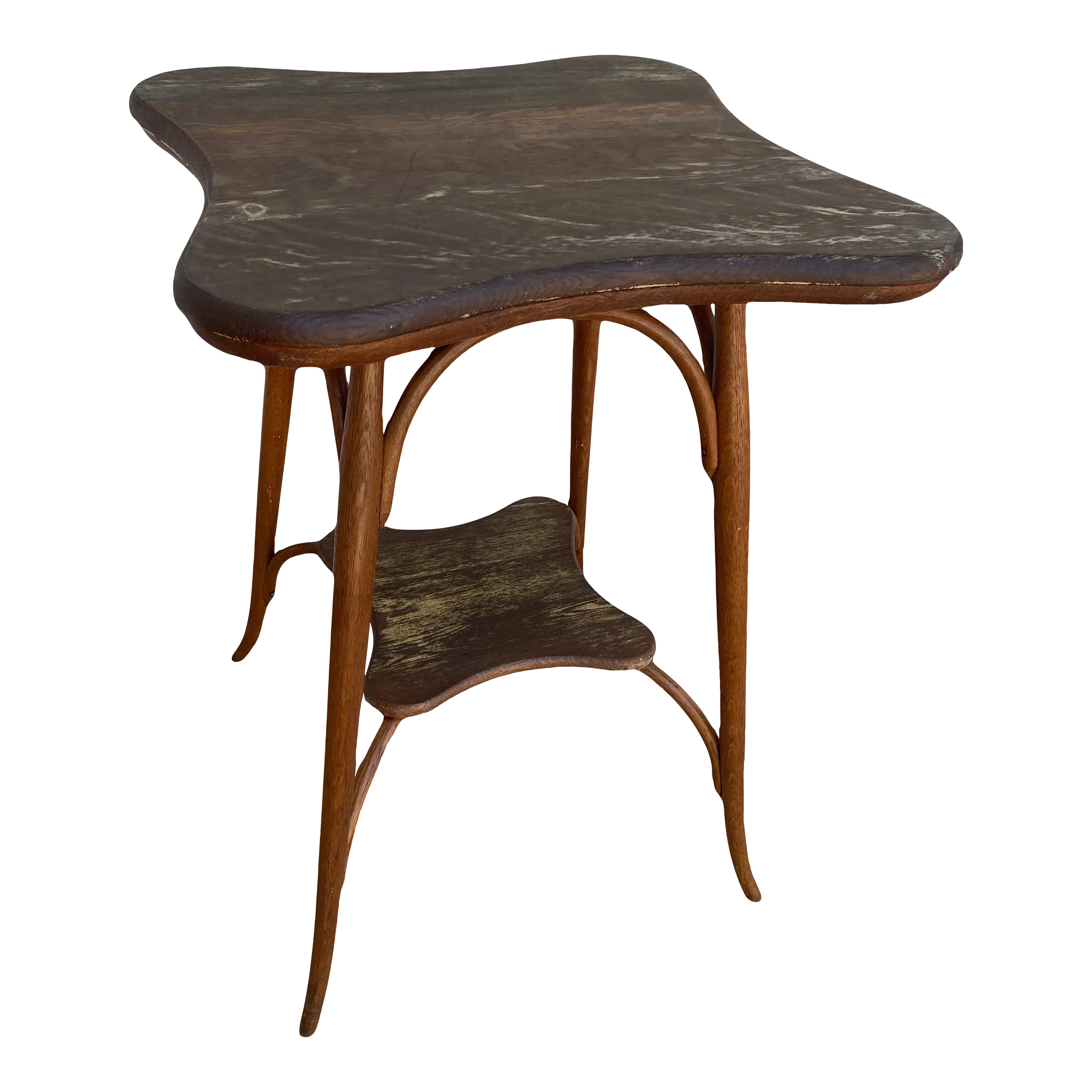 Antique Bentwood Clover Leaf Side Table