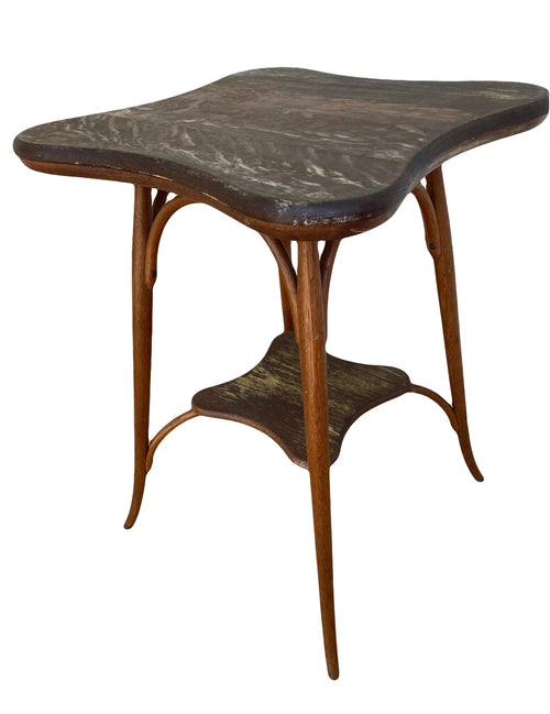 Antique Bentwood Clover Leaf Side Table