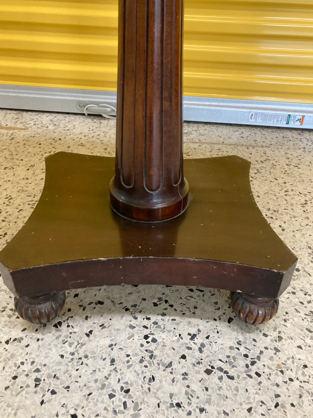 Antique Kidney Shaped Occasional Table With Leather Inset by Maslow Freen of New York