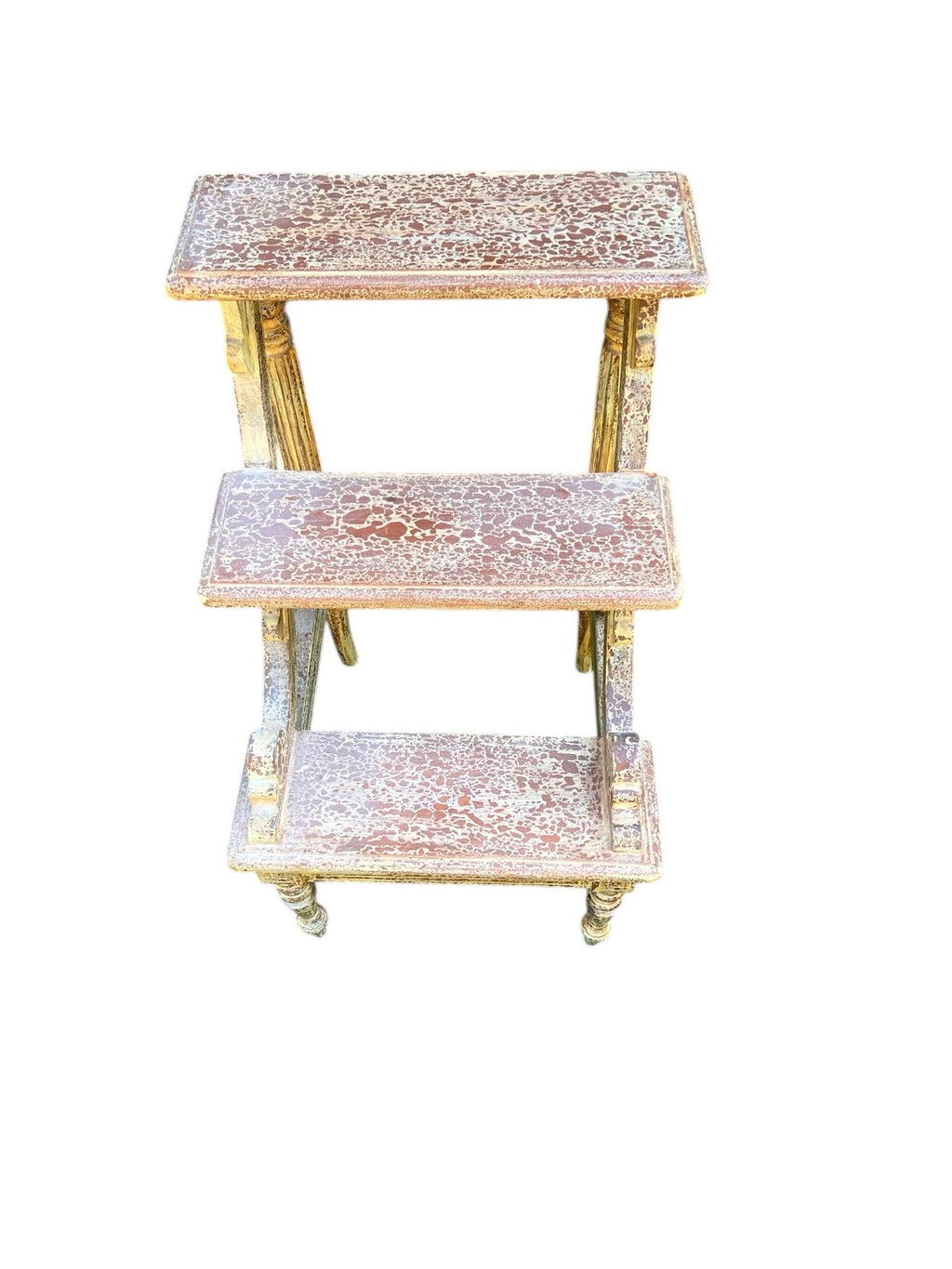 Antique Library Steps or Three-Tiered Side Table