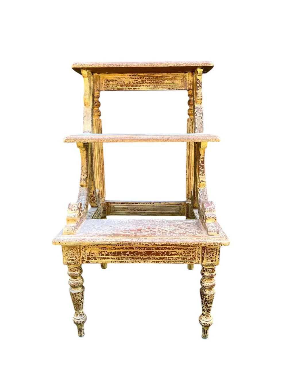Antique Library Steps or Three-Tiered Side Table