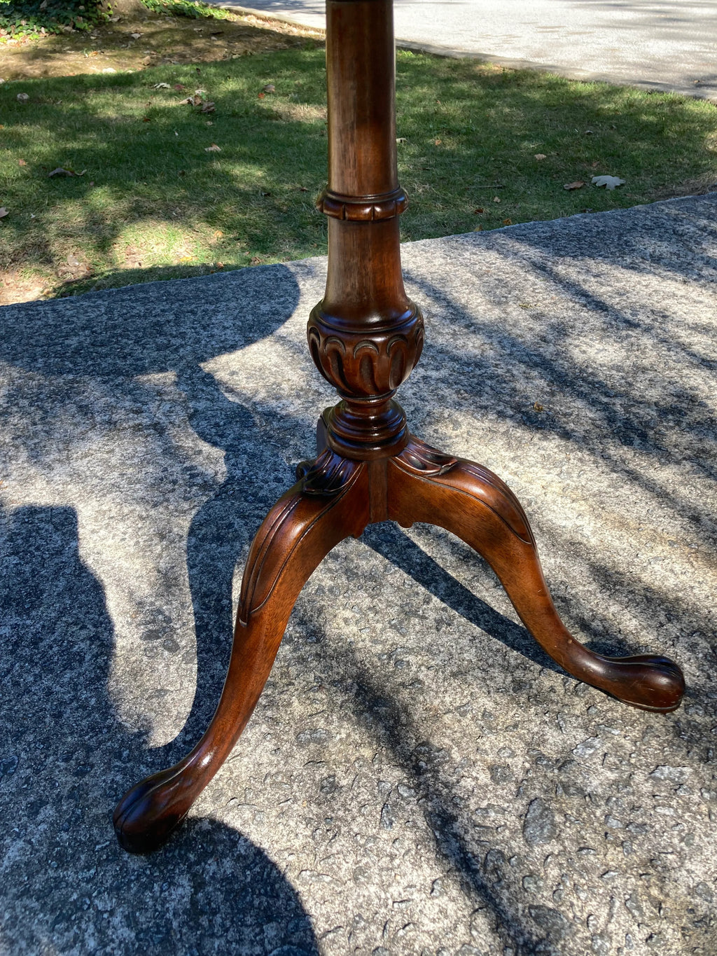 Antique Mahogany George III Style Tea Table by Weiman