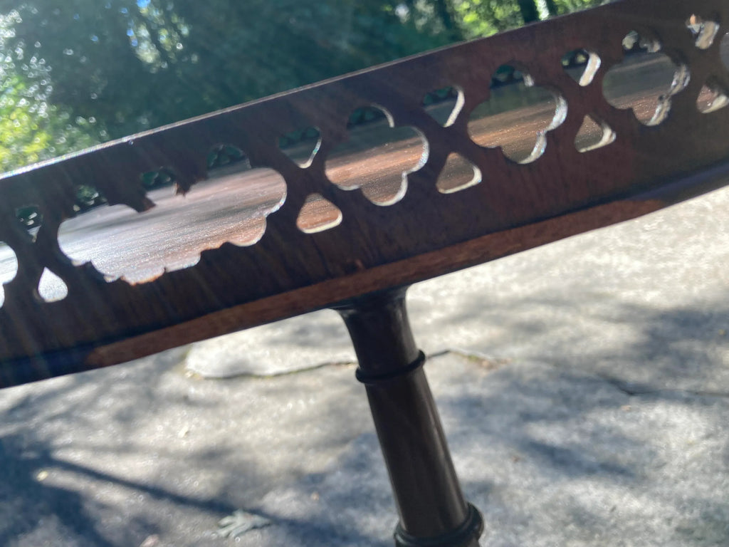Antique Mahogany George III Style Tea Table by Weiman