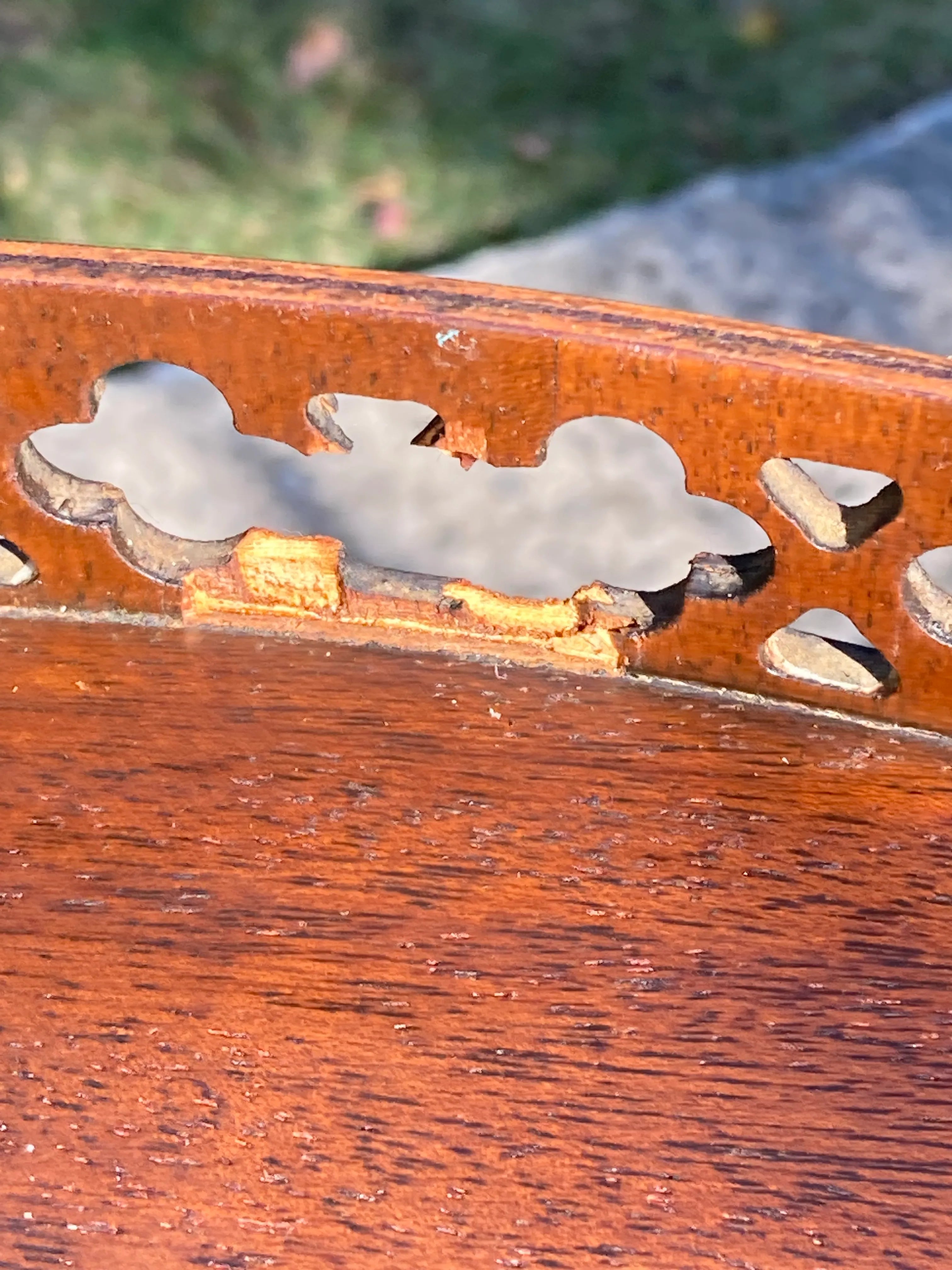 Antique Mahogany George III Style Tea Table by Weiman