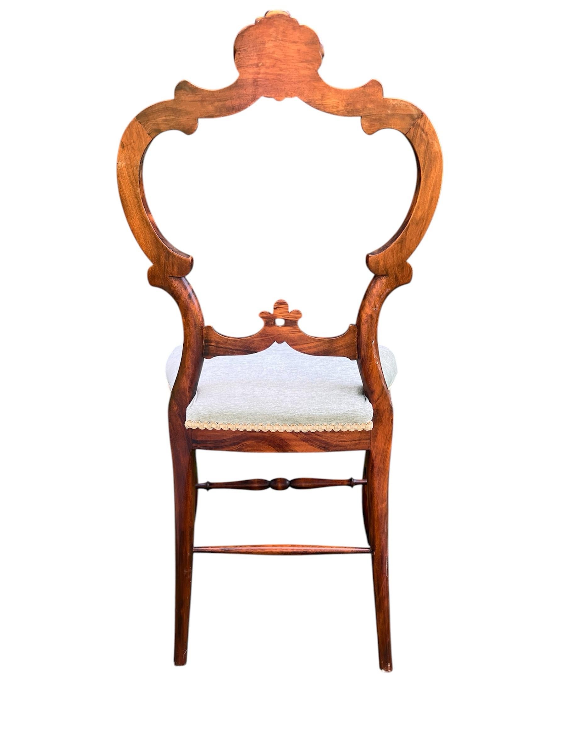 Antique Victorian Rosewood Parlor or Dressing Chair