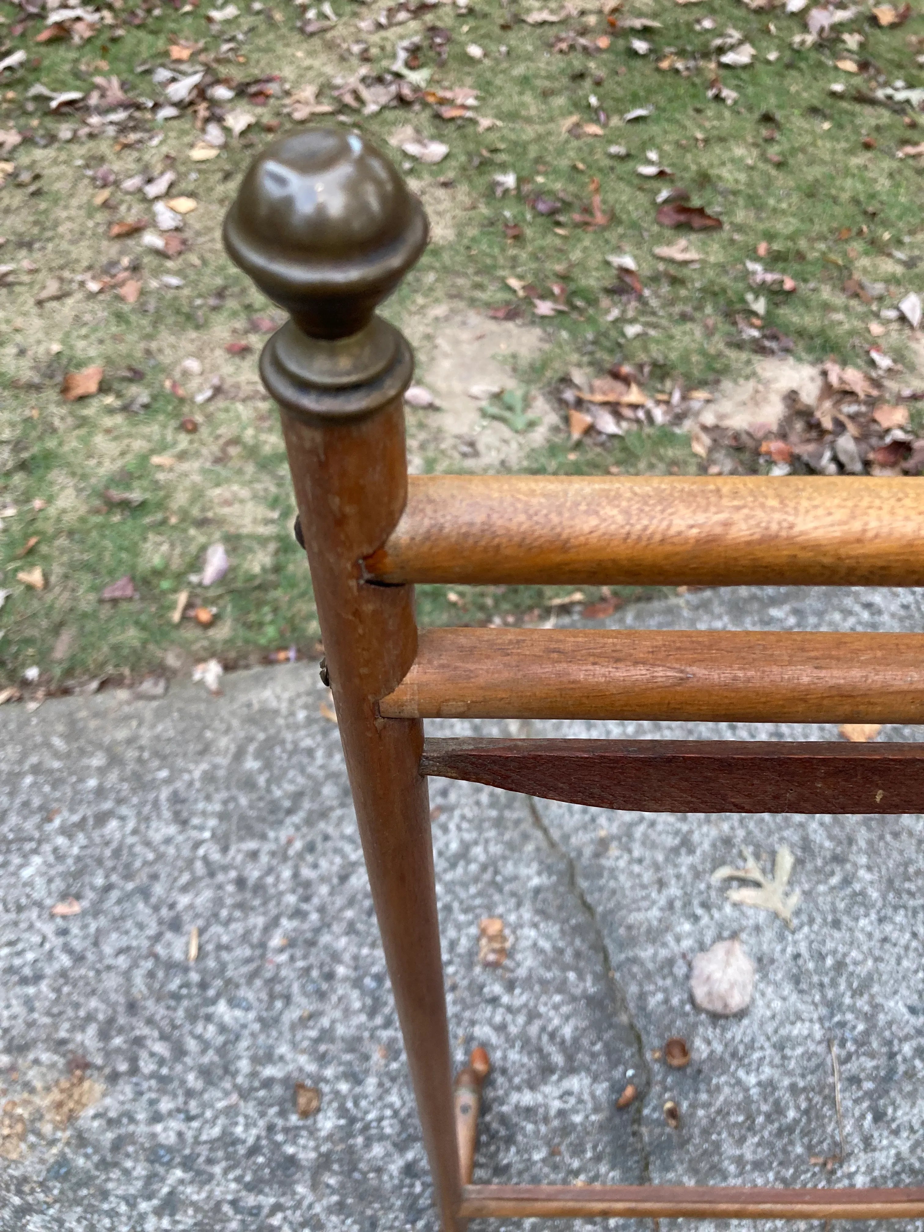 Antique Victorian Stick and Ball Towel Rack