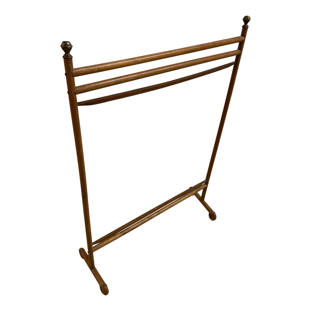 Antique Victorian Stick and Ball Towel Rack