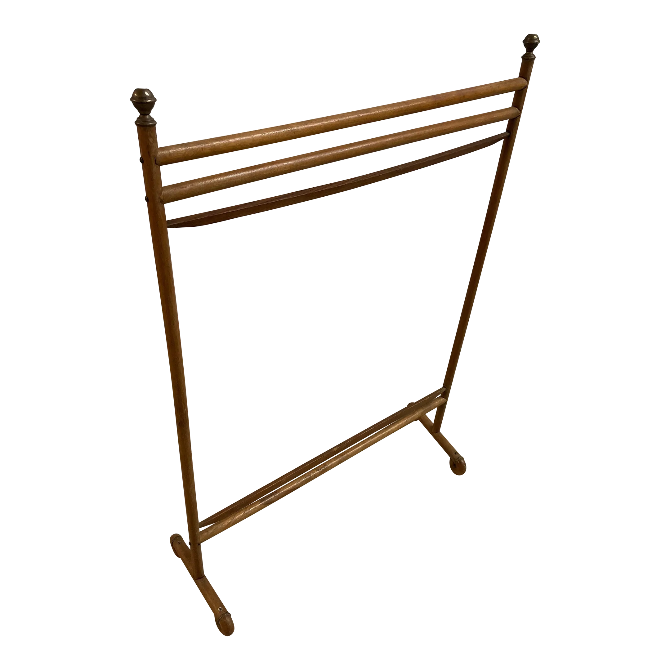 Antique Victorian Stick and Ball Towel Rack