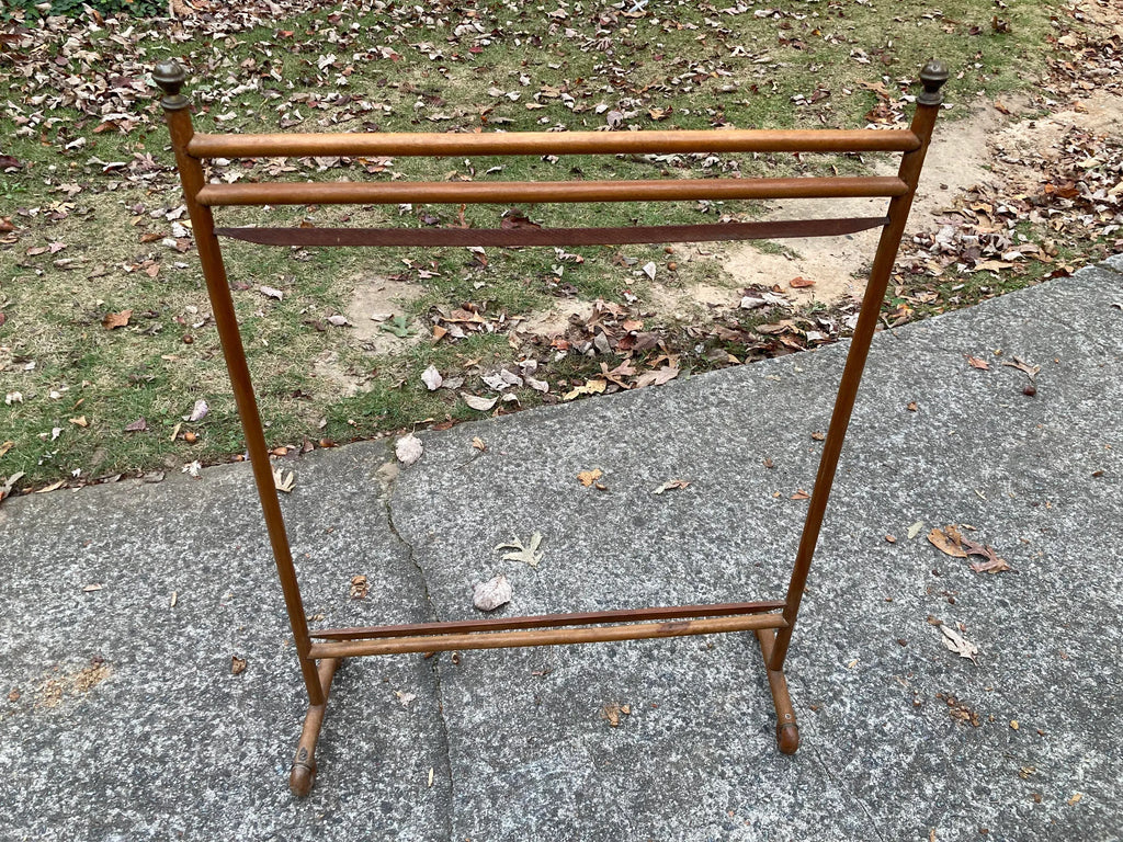 Antique Victorian Stick and Ball Towel Rack