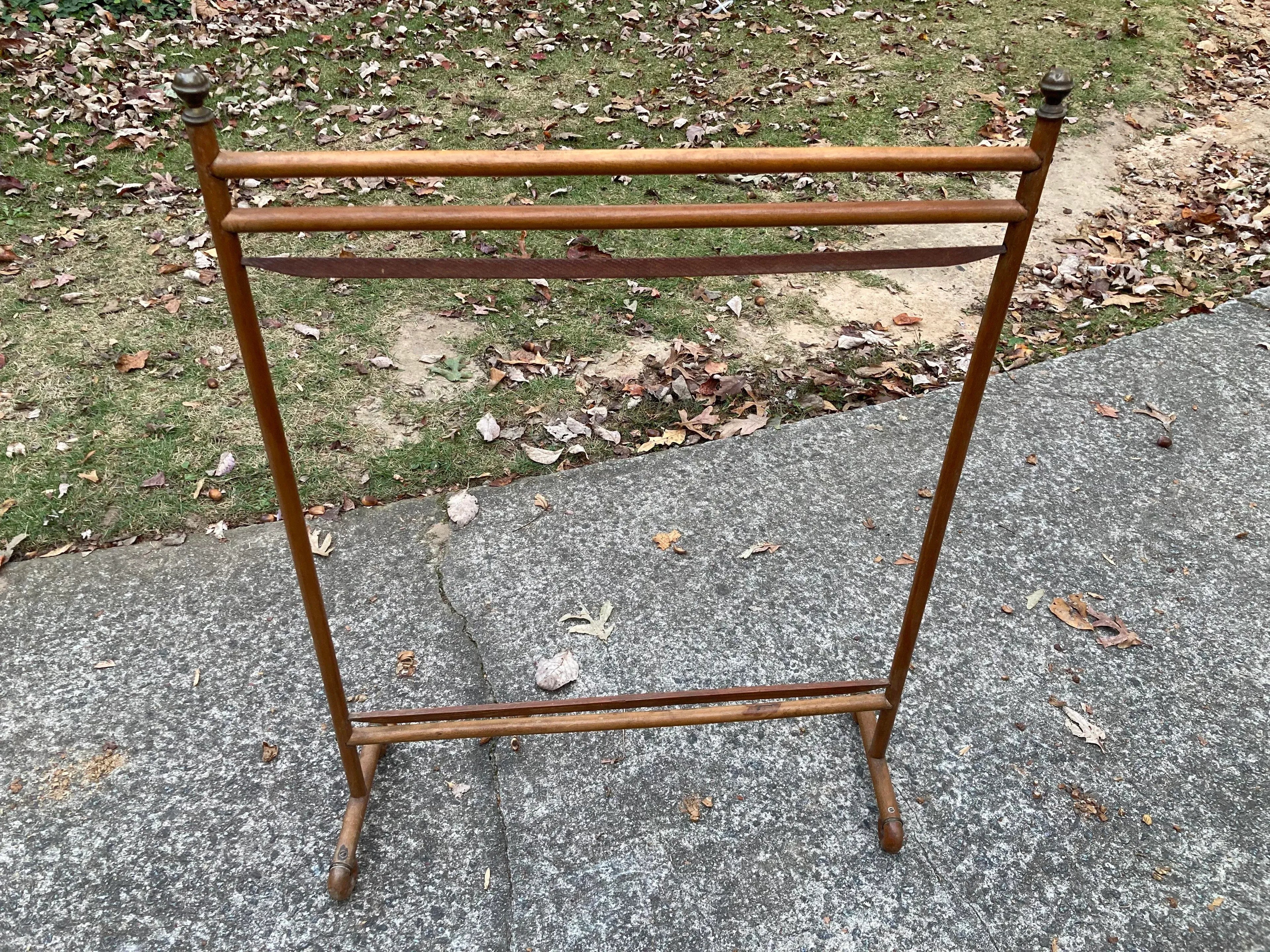 Antique Victorian Stick and Ball Towel Rack