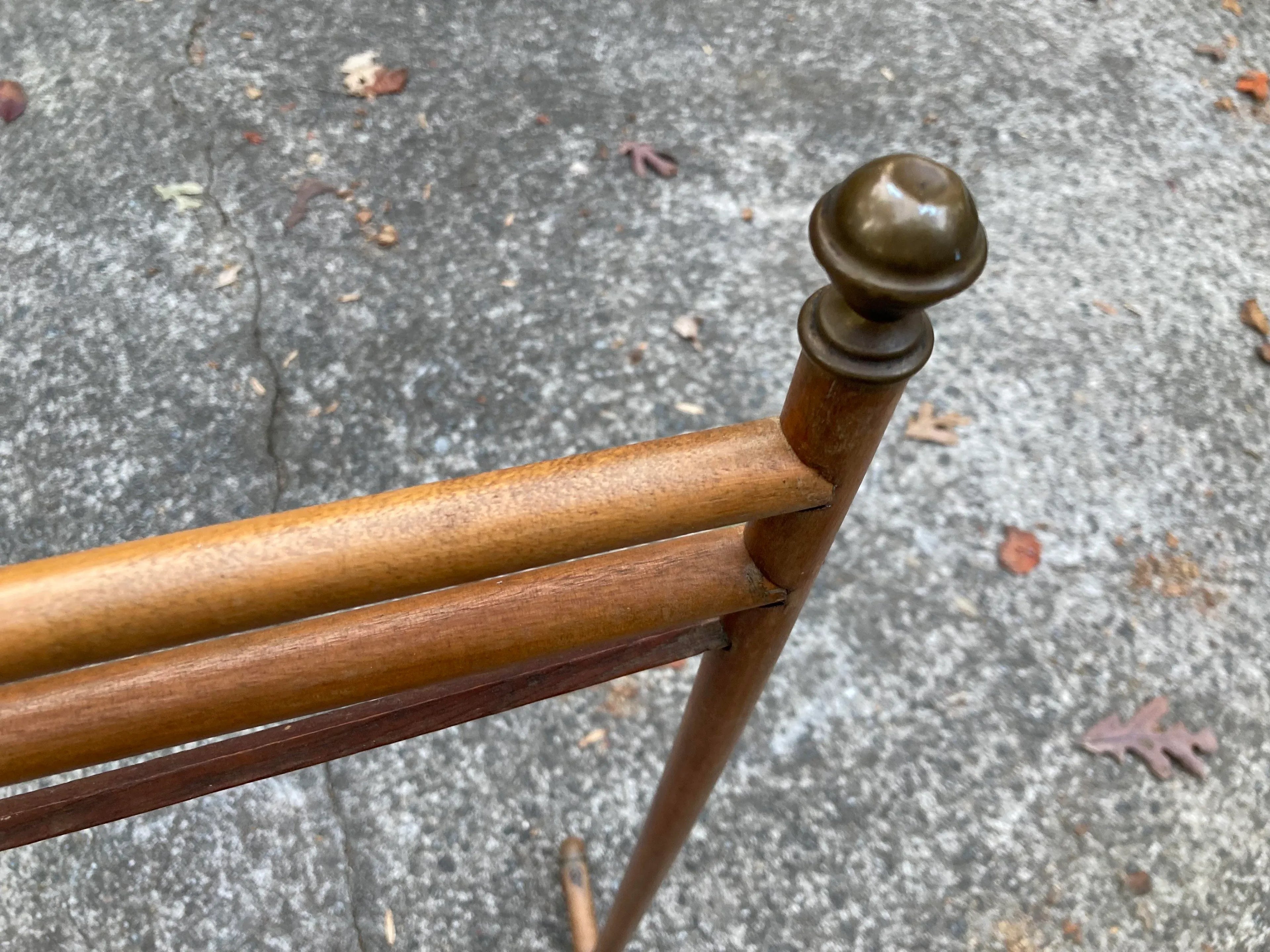 Antique Victorian Stick and Ball Towel Rack