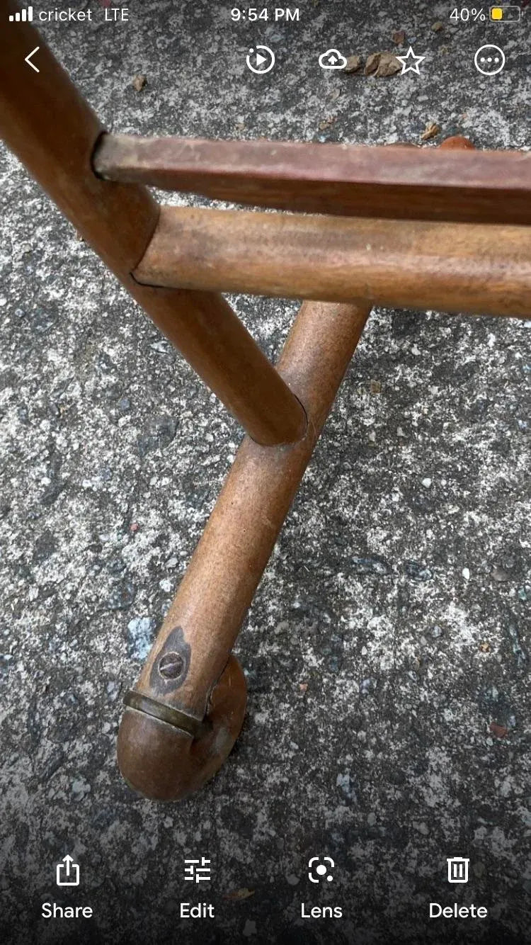 Antique Victorian Stick and Ball Towel Rack
