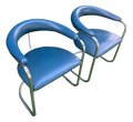 Bauhaus Ss33 Chrome Cantilevered Armchairs Attributed to Anton Lorenz for Thonet