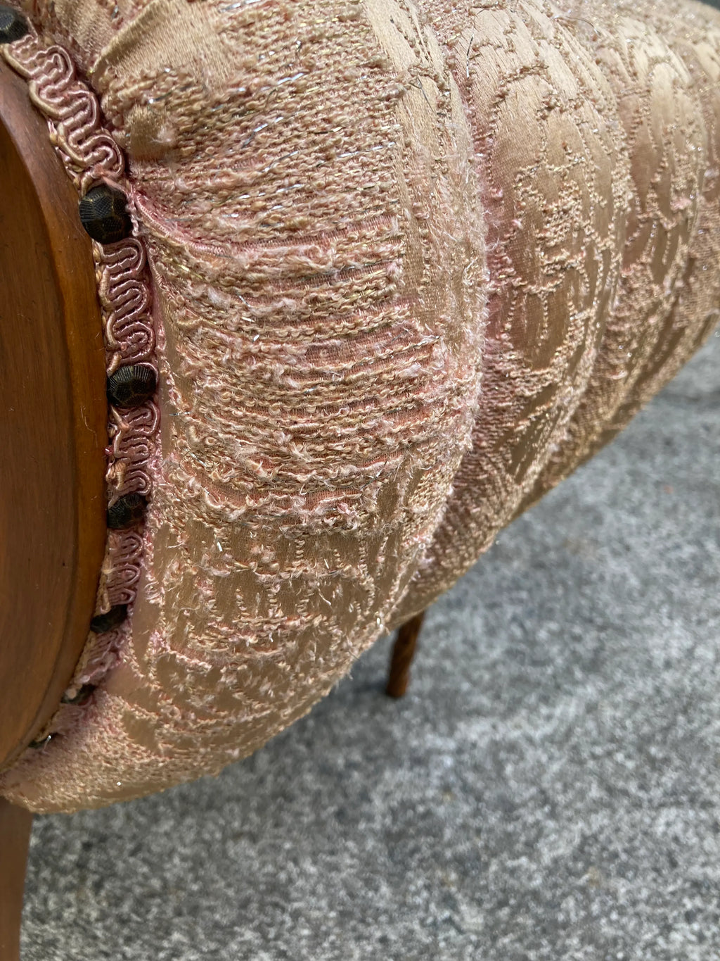 Early 20th Century Bergere Chairs in Original Silk Brocade by Grosfeld House - Set of 2